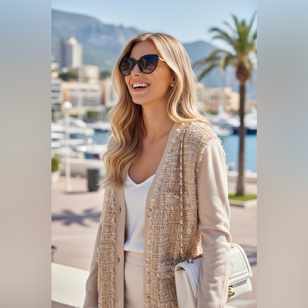Chic Beige Women's Cardigan